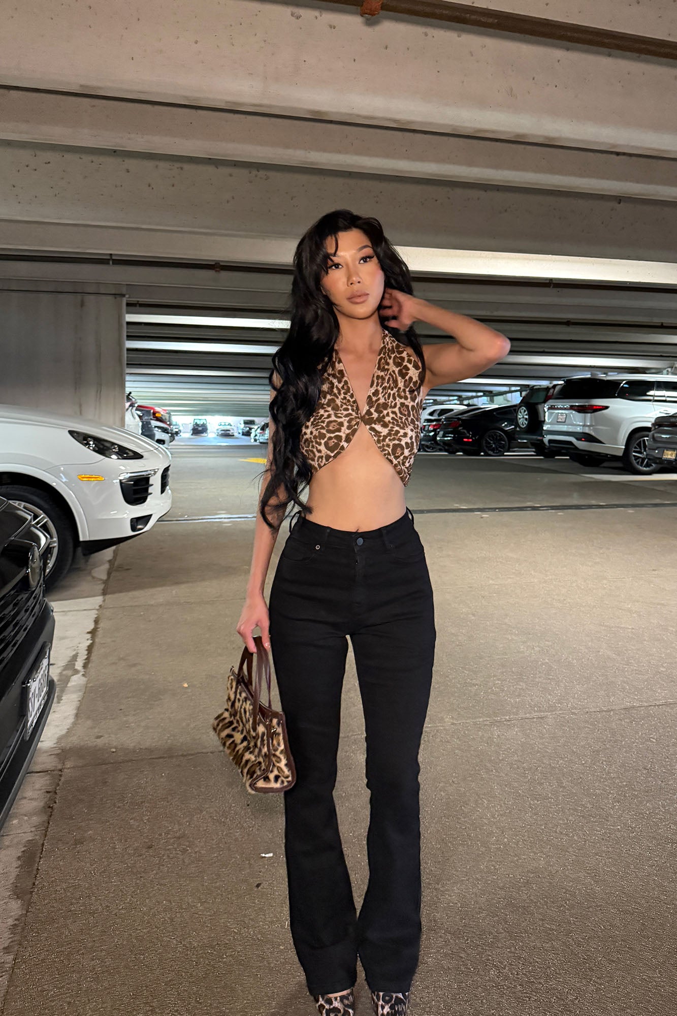 Harper High Rise Stretch Bootcut Jeans - Black