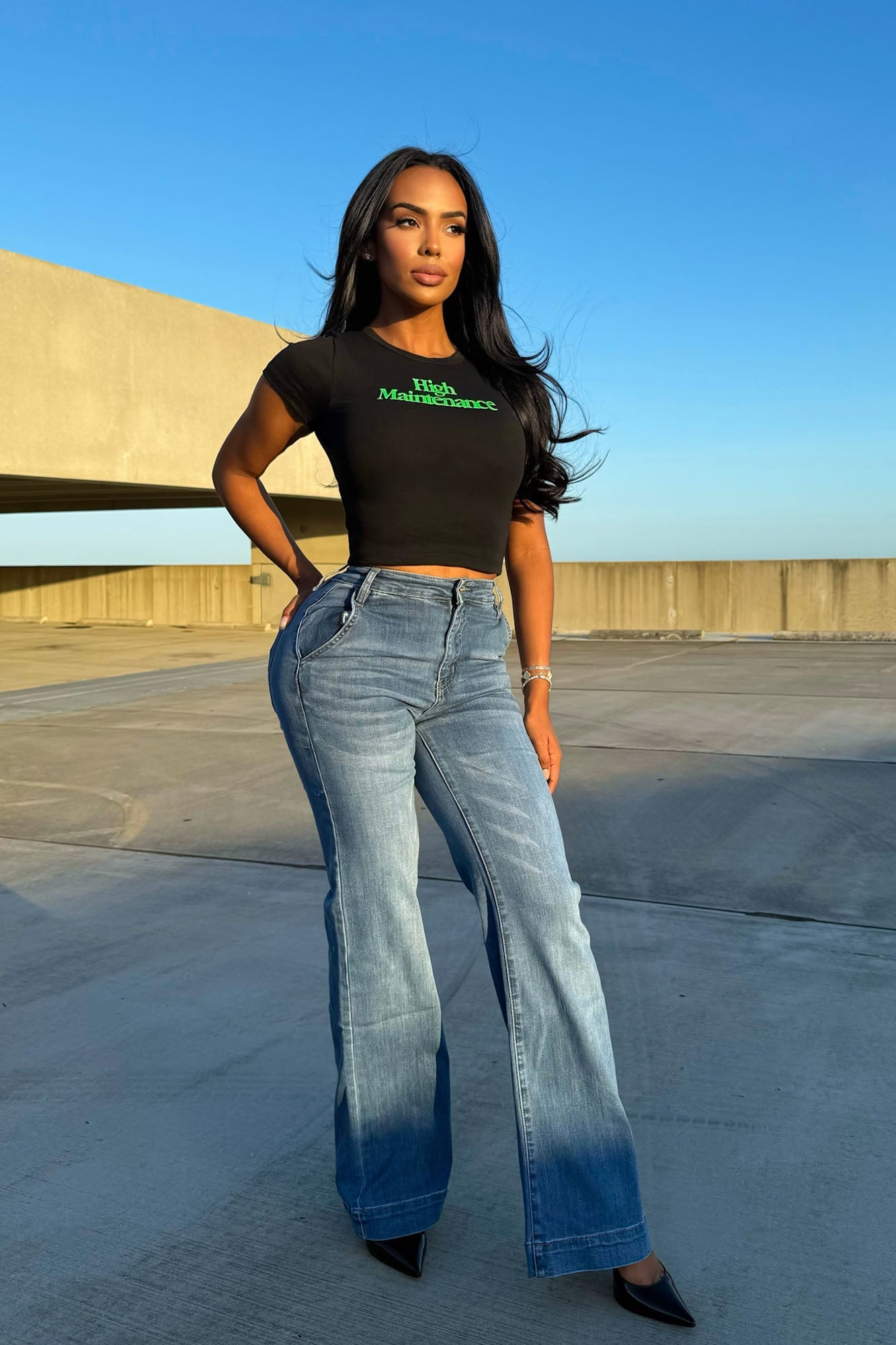 Margot Stretch Trouser Jeans - Medium Wash