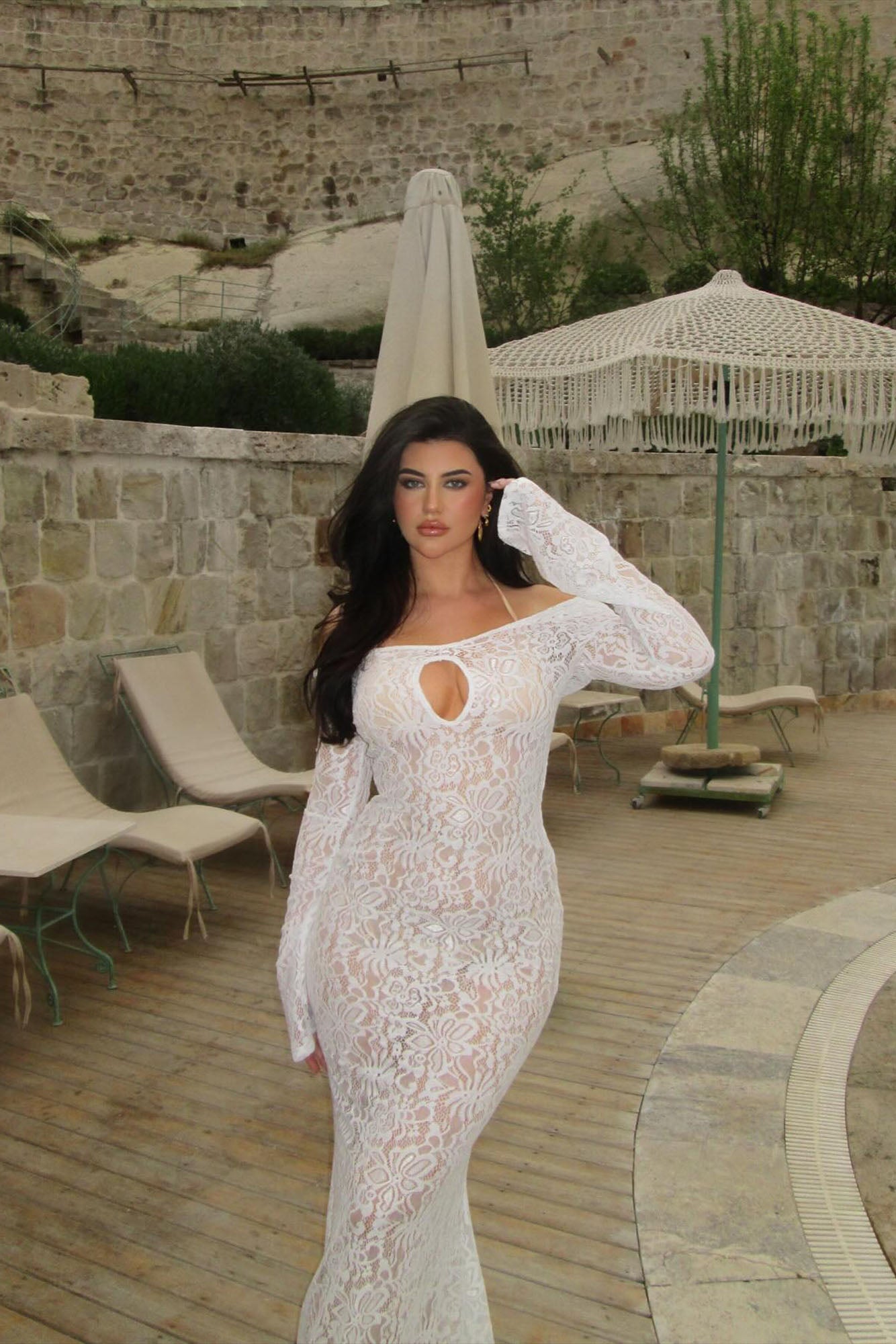 Cherie Lace Maxi Dress - White