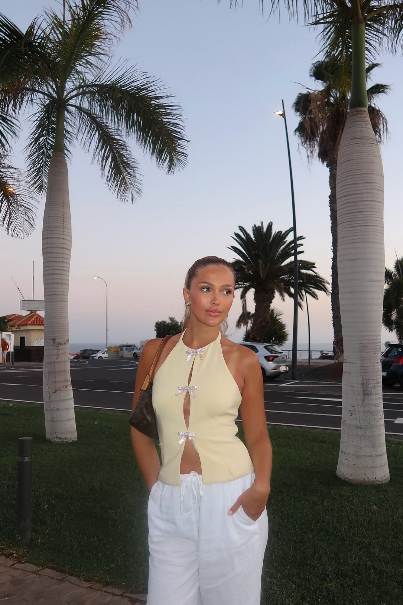 Melania Embellished Top - Yellow