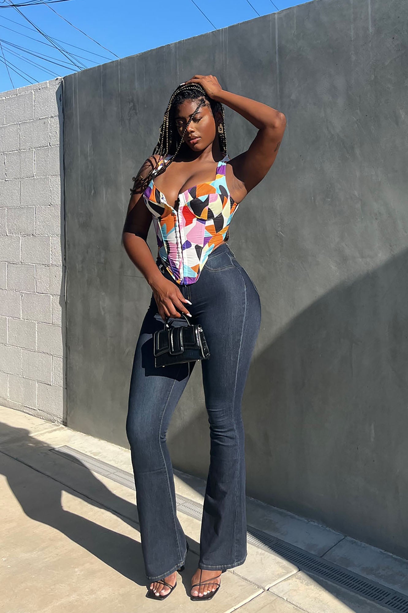 Whimsical Feel Corset Top - Multi Color