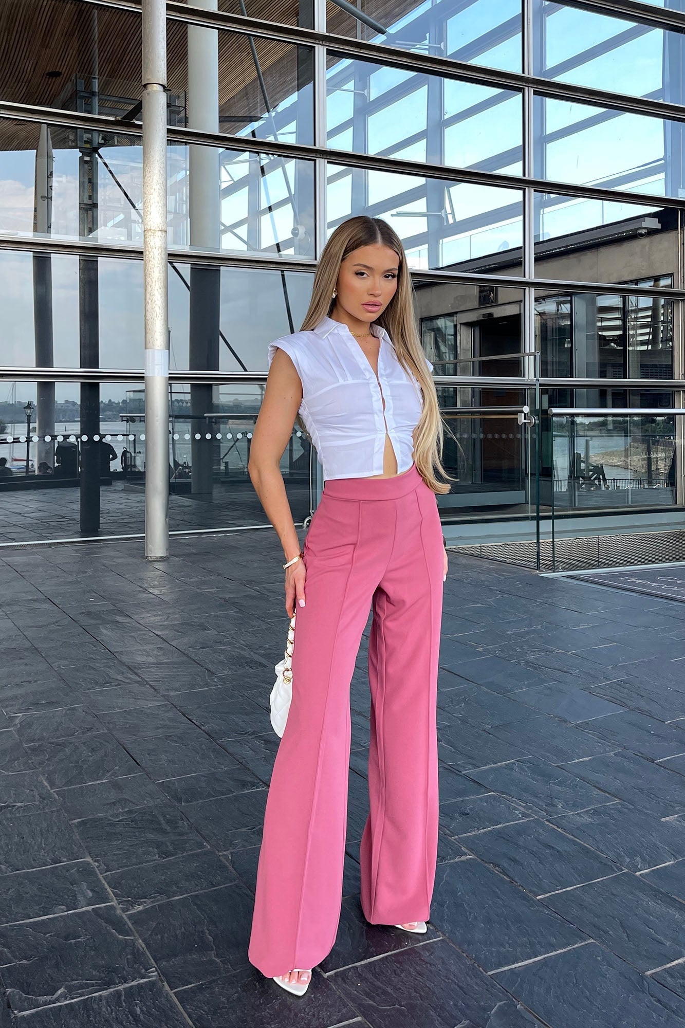 Tall Victoria High Waisted Dress Pants - Mauve