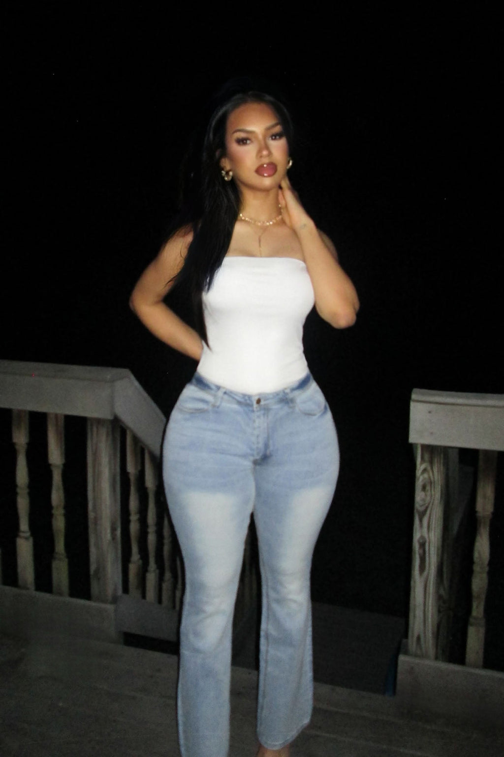 Lost Without You Soft Stretch Bootcut Jeans - Light Wash