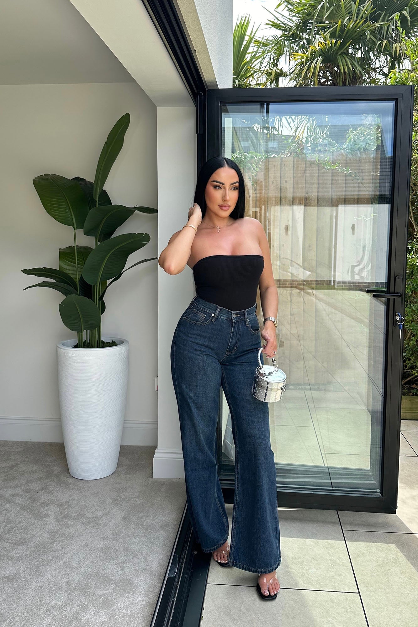 See What I Mean Wide Leg Jeans - Dark Wash