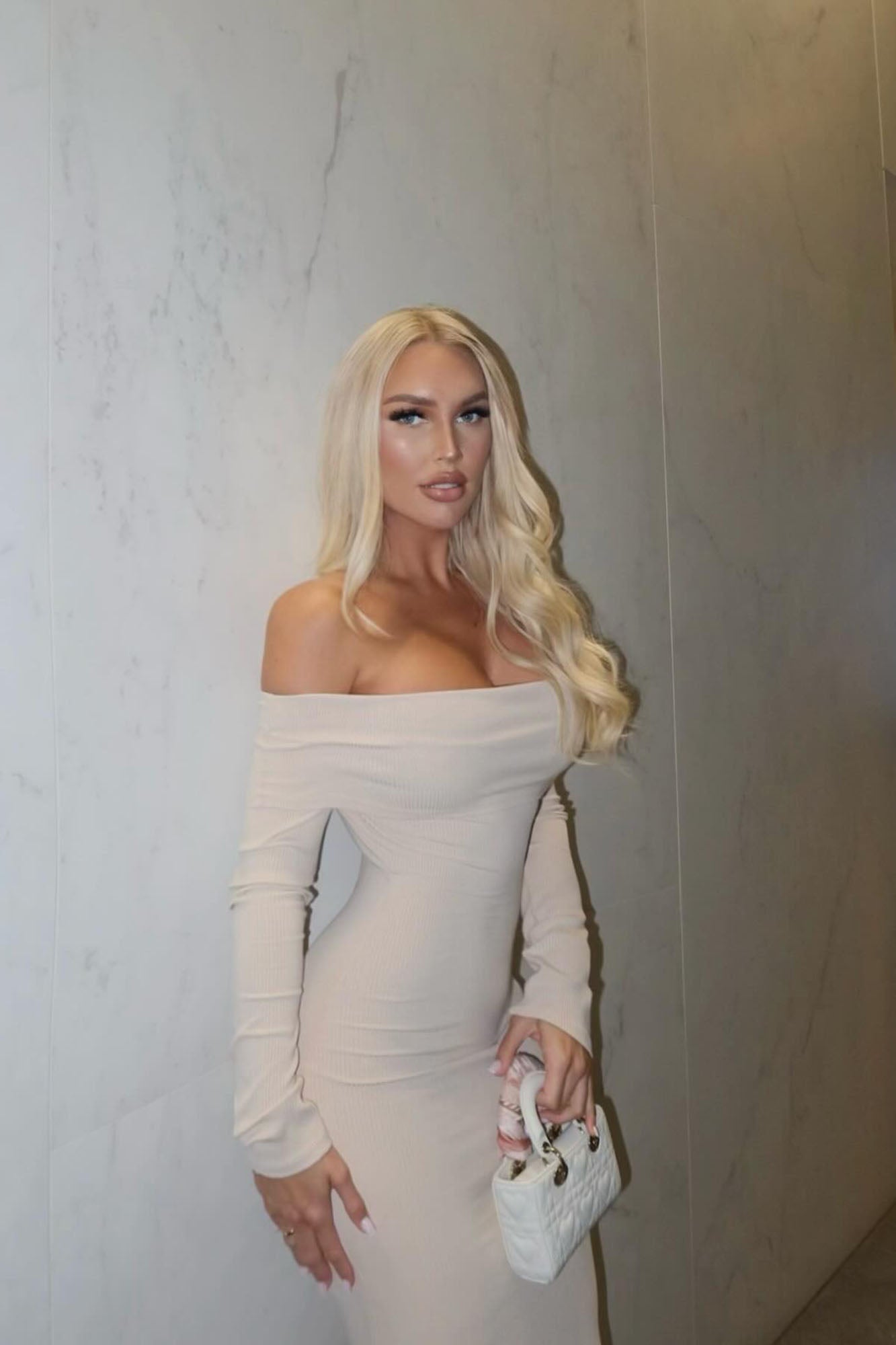 Nayeli Snatched Maxi Dress - Cream