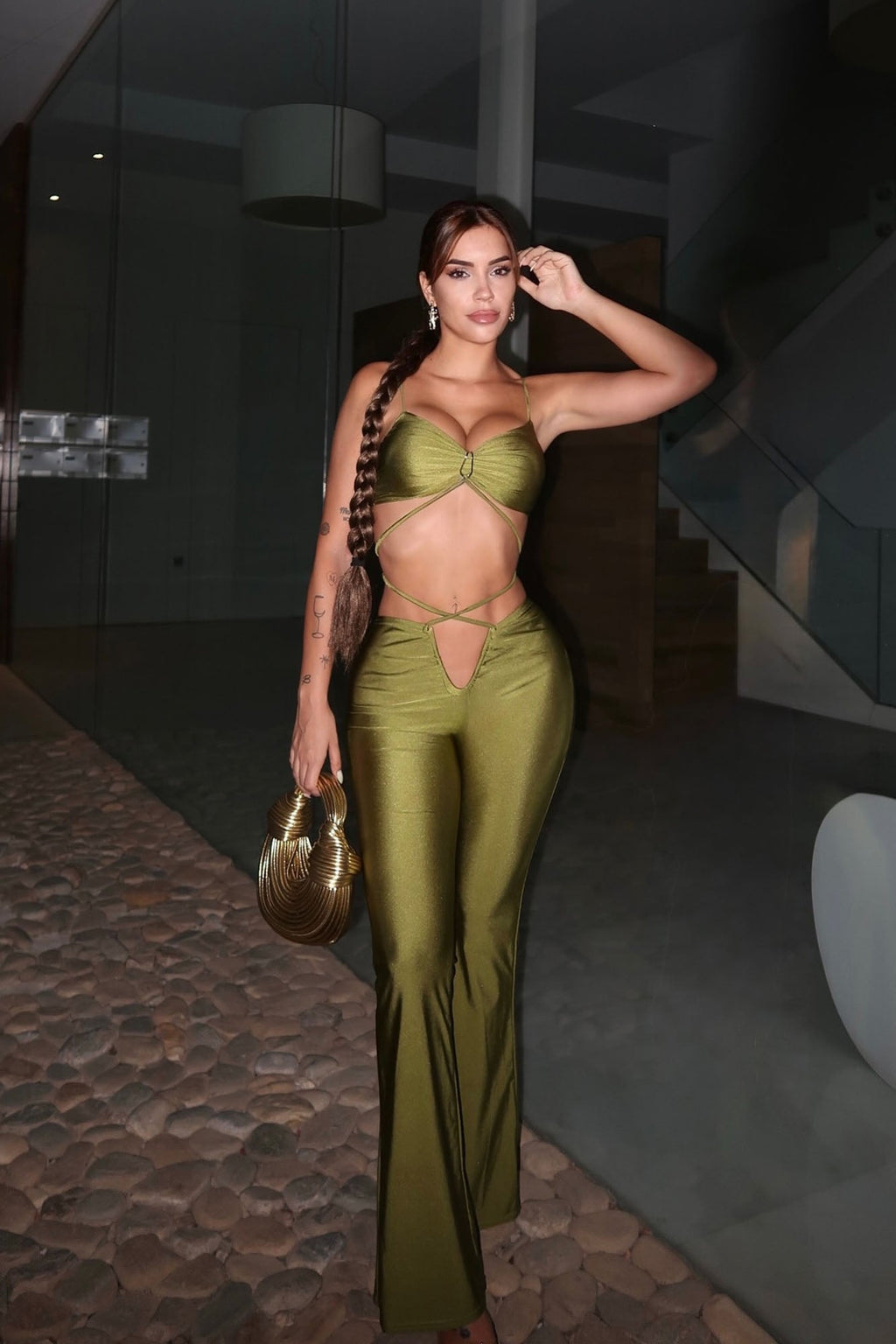 Be My Baby Pant Set - Olive