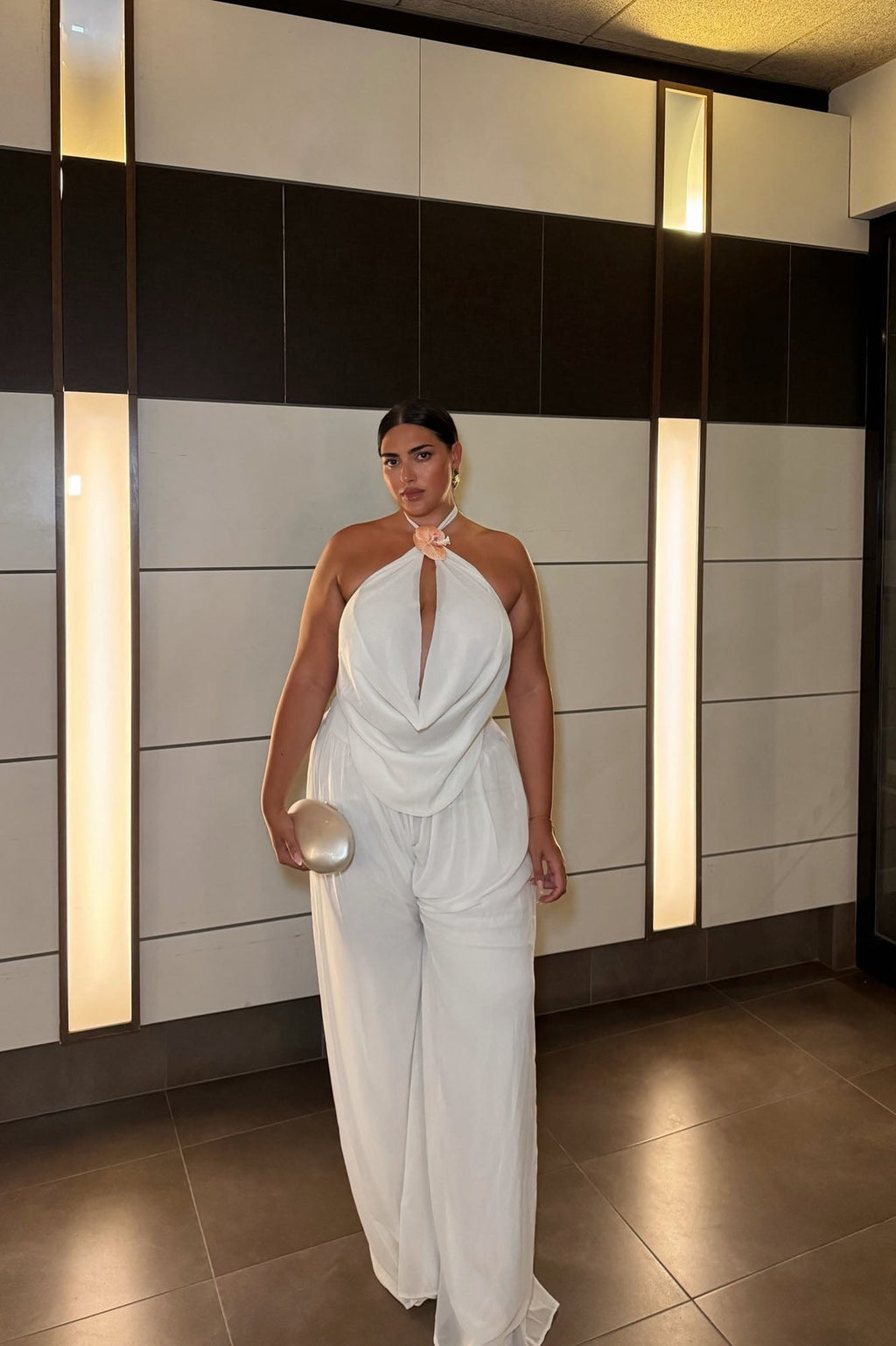 Dreamy Vacation Chiffon Pant Set - Cream