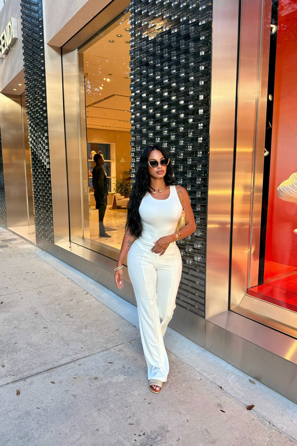 Call It Even Wide Leg Dress Pants - White