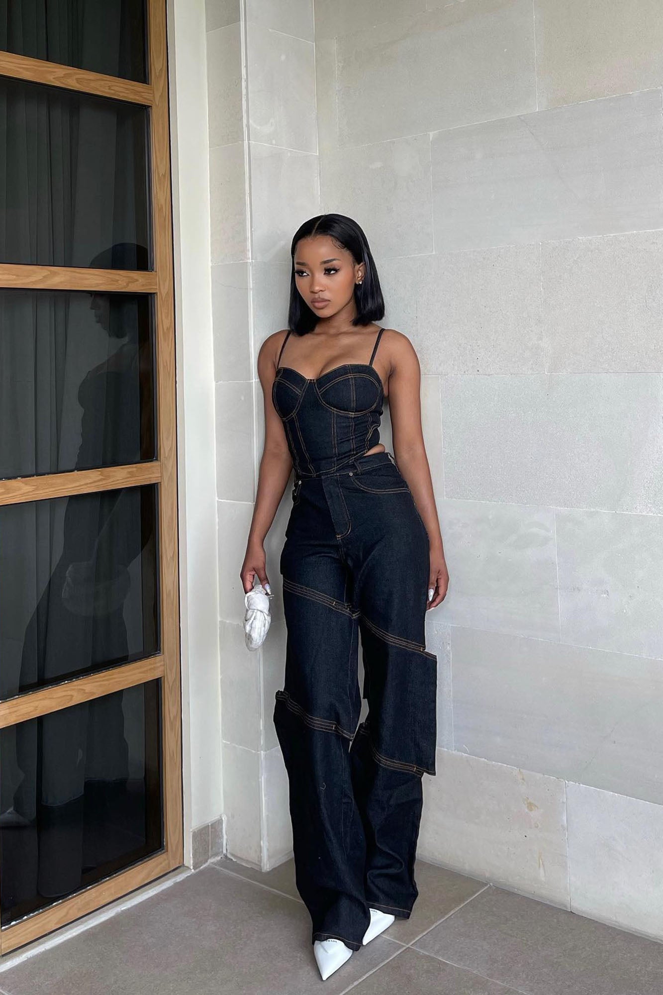 Jenny Denim Pant Set - Dark Wash