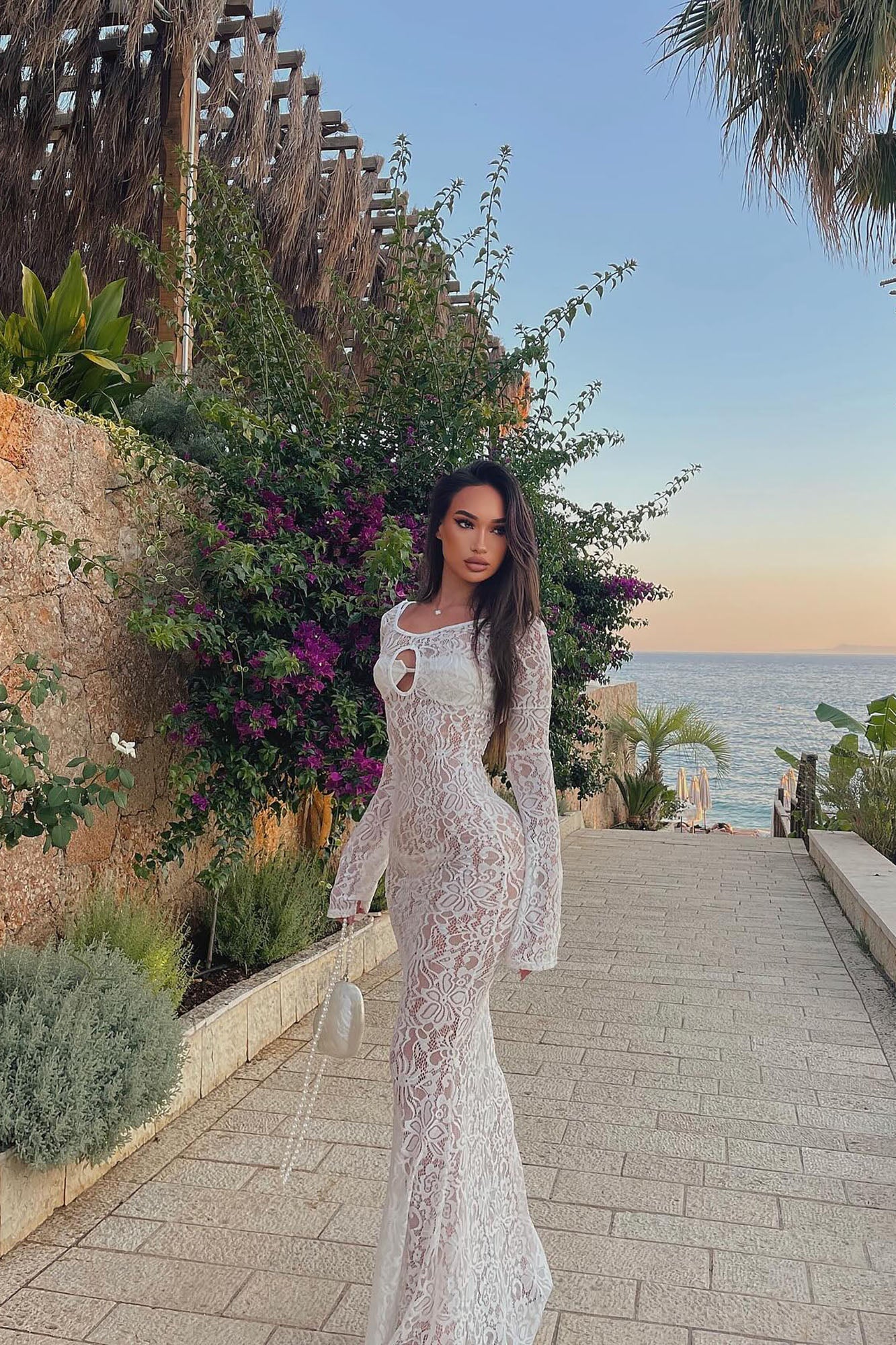 Cherie Lace Maxi Dress - White