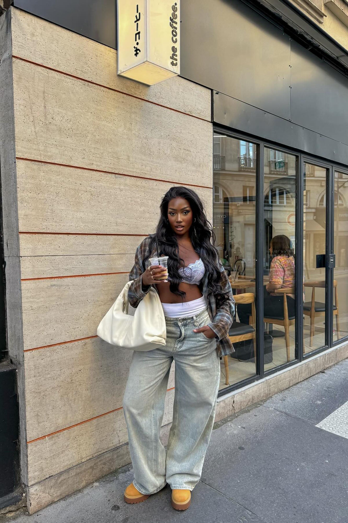 Peace Of Mind Tinted Baggy Jeans - Light Wash