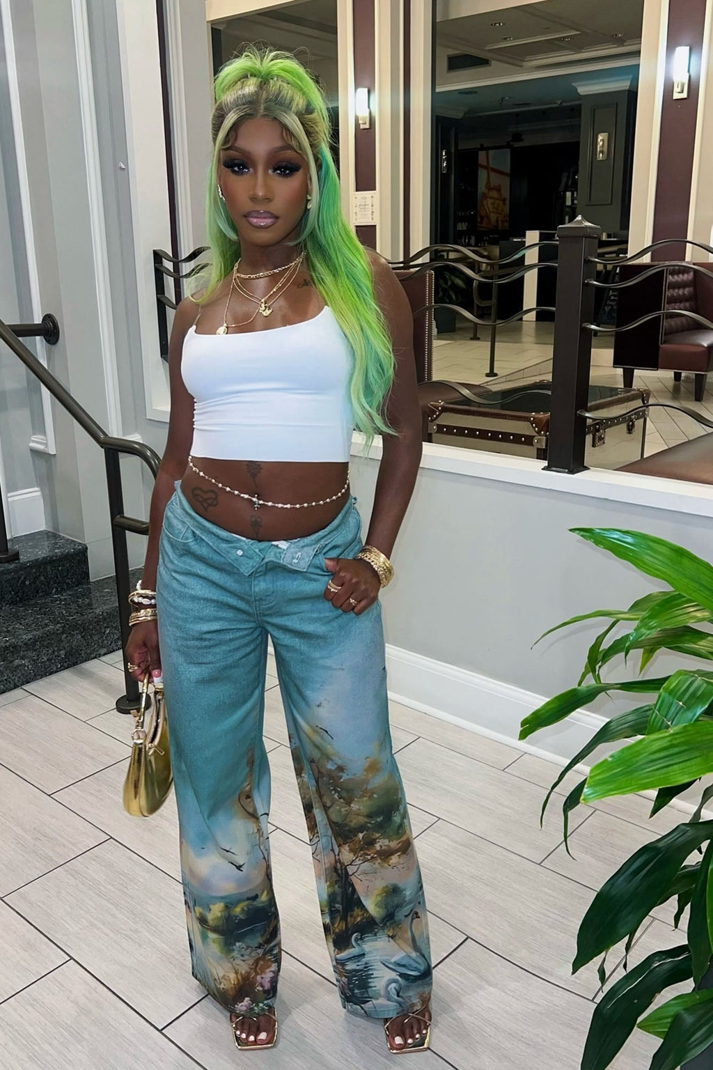 Serene Scene Wide Leg Jeans - Light Blue