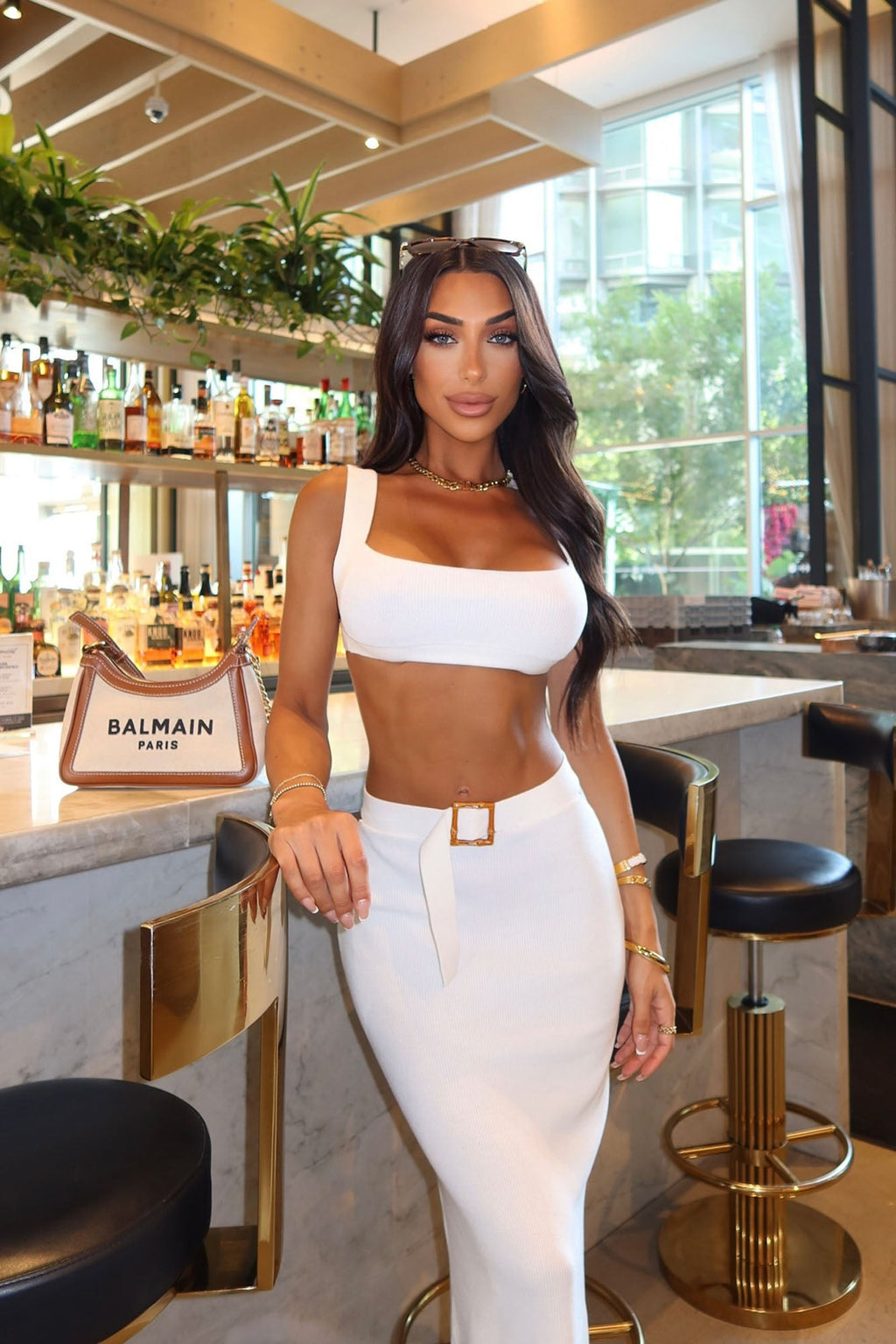 Leaving Now Skirt Set - White