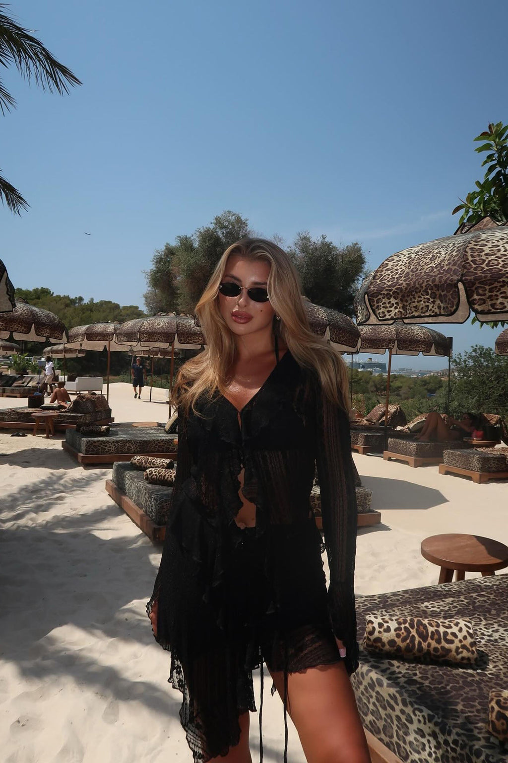 Love Addiction Lace Skirt Set - Black