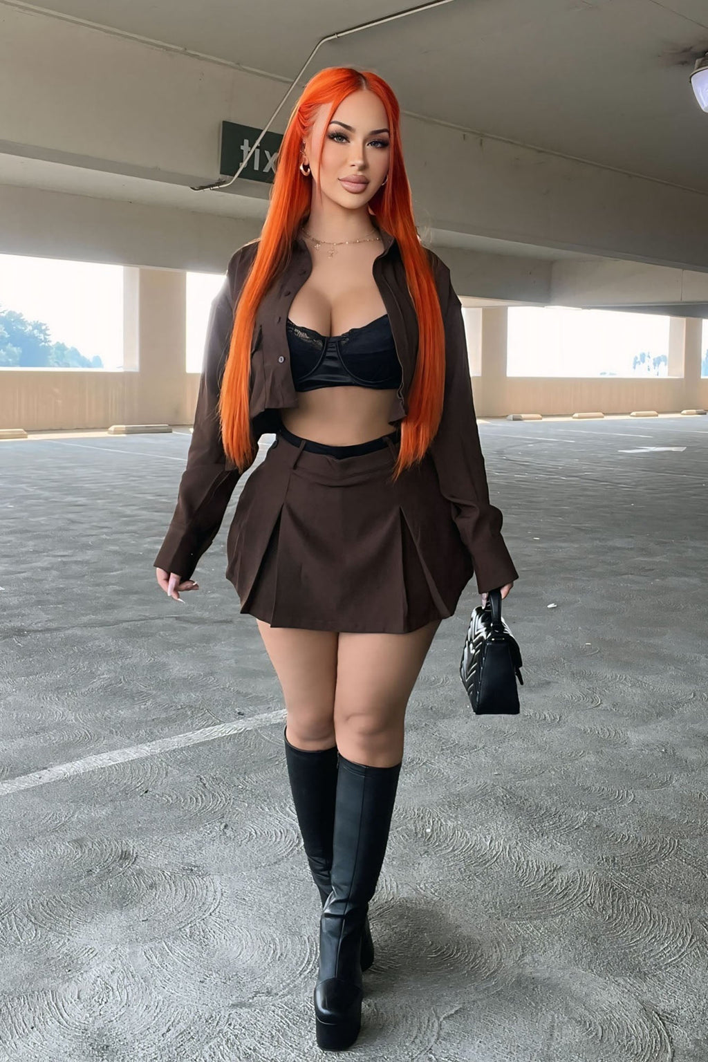 Fiona Skort Set - Chocolate