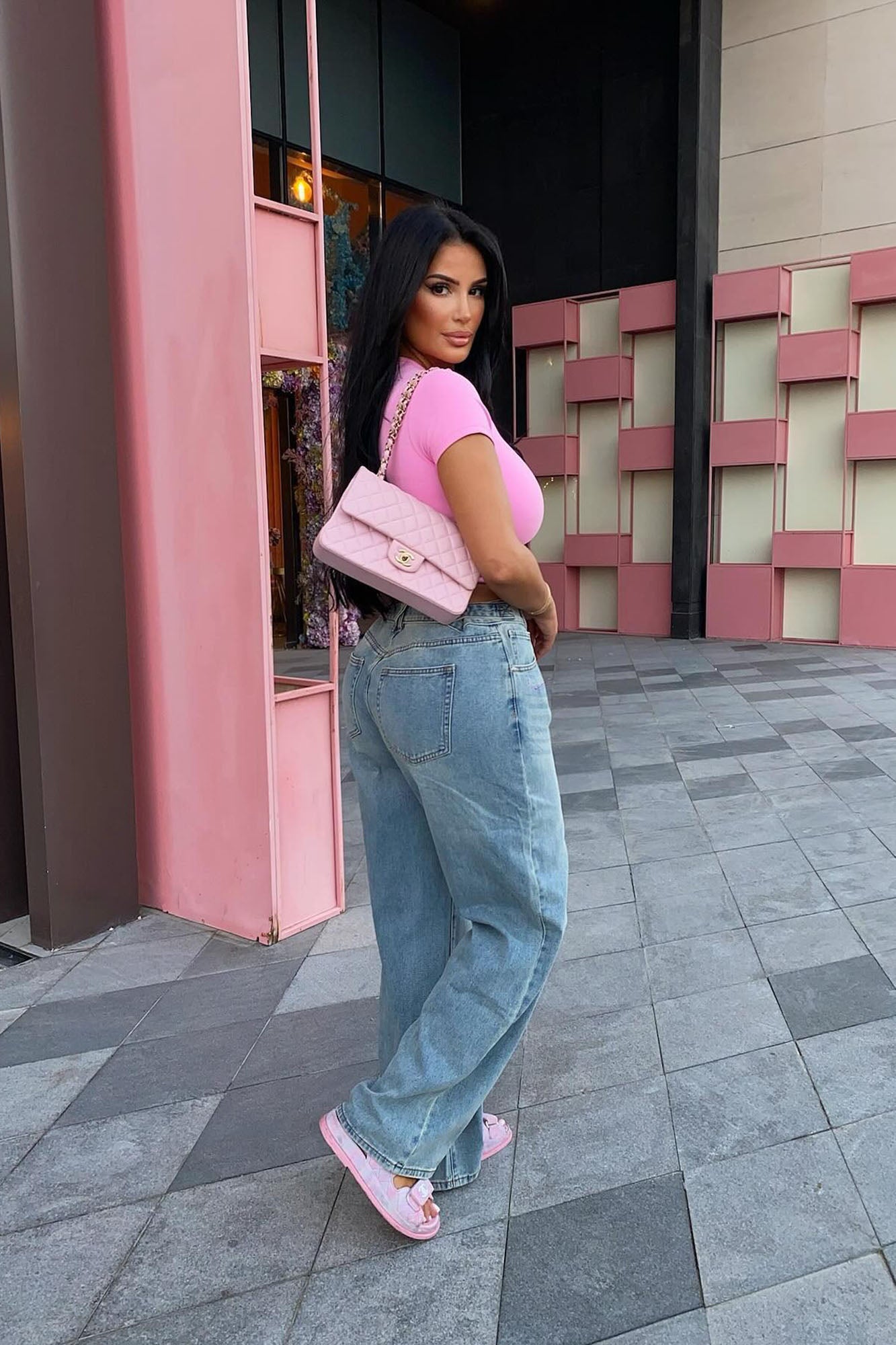 Dani Drop Waist Straight Leg Jeans - Medium Wash