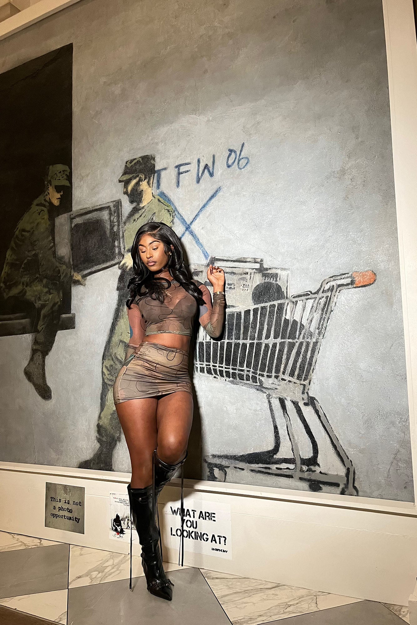 Let Me Find Out Skirt Set - Blue/combo