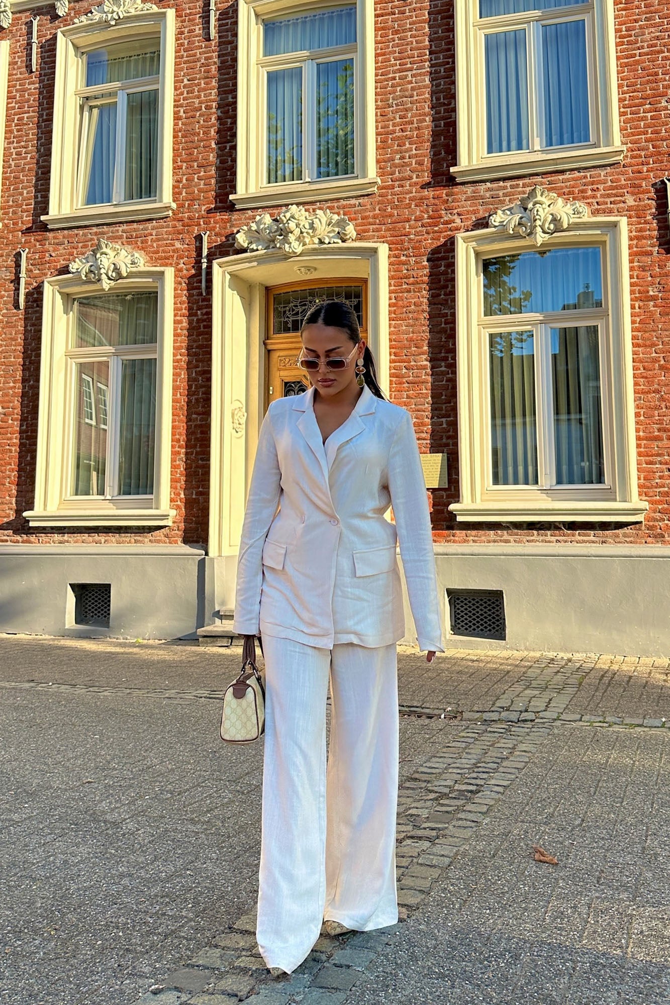 Essential Linen Pant Set - Beige