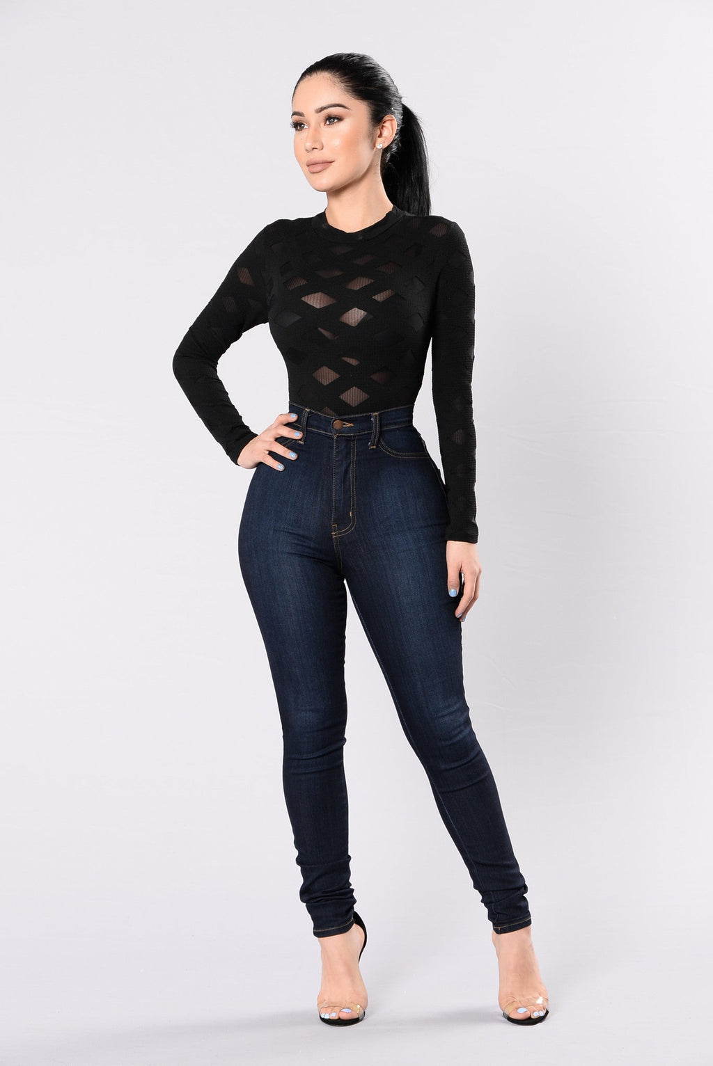 Edges That Scratch Bodysuit - Black