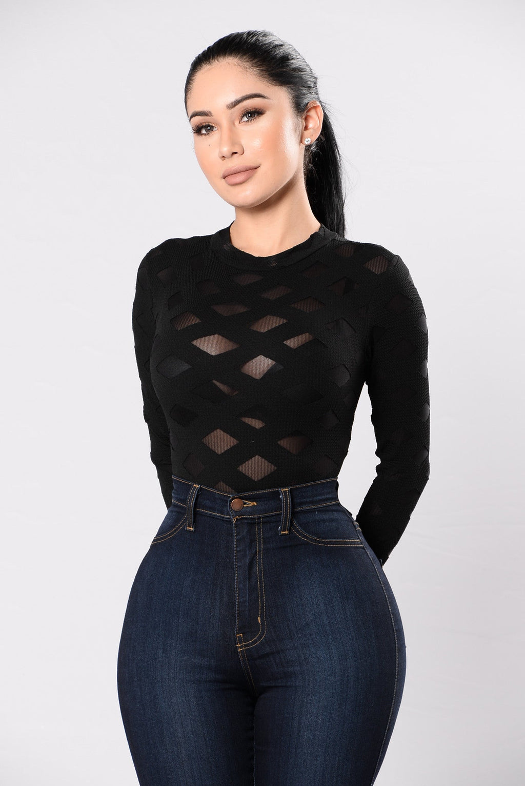 Edges That Scratch Bodysuit - Black
