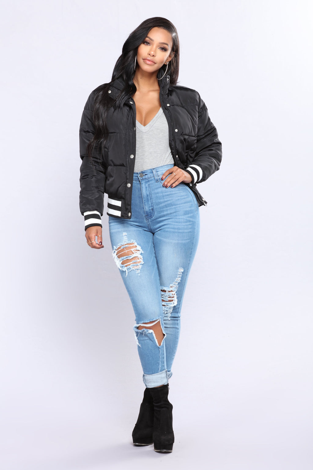Mrs. Jackson Puffer Jacket - Black