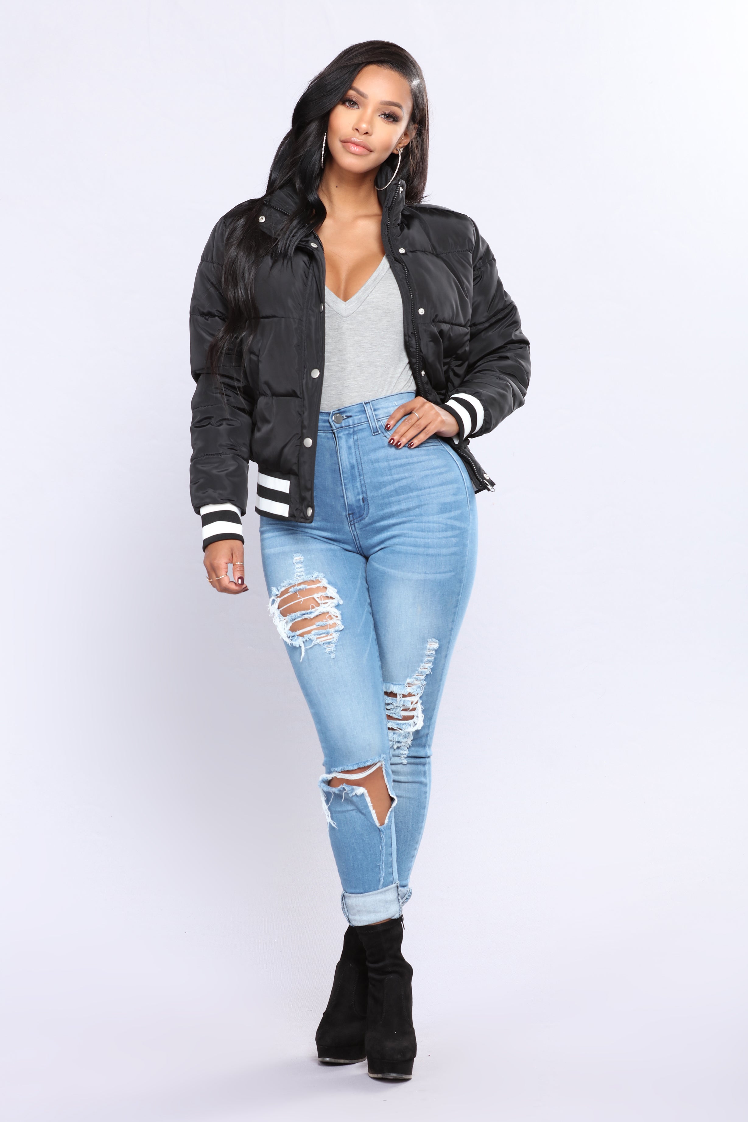 Mrs. Jackson Puffer Jacket - Black