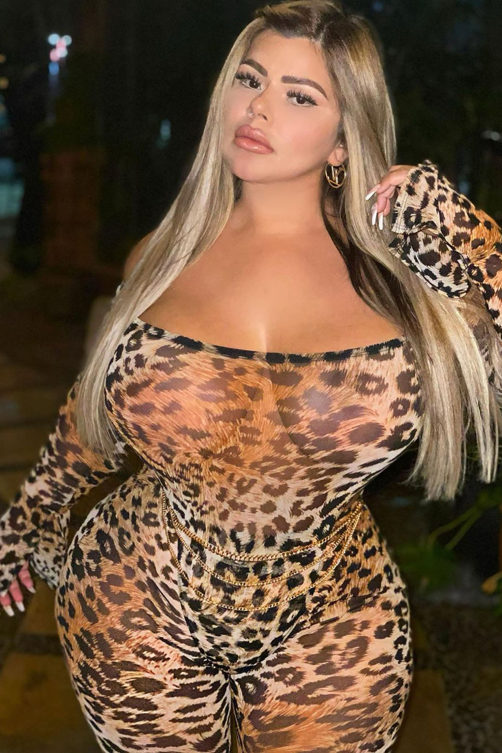 Feline Sexy Matching Set - Brown/combo