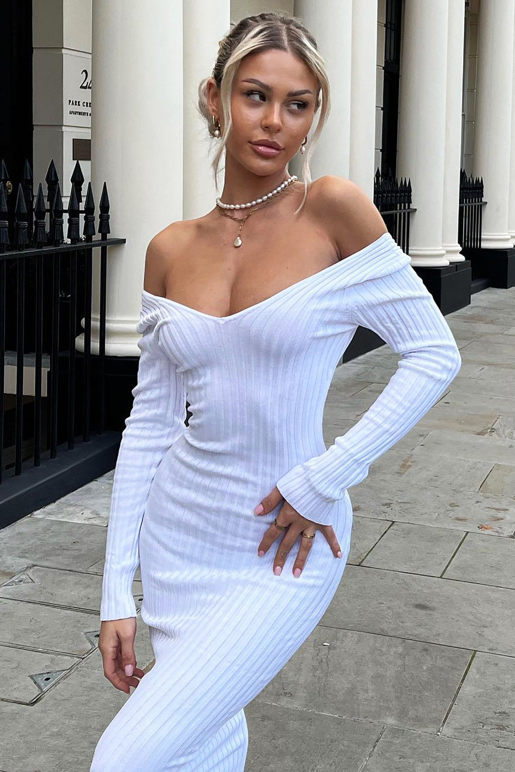 Kallan Knit Dress - White