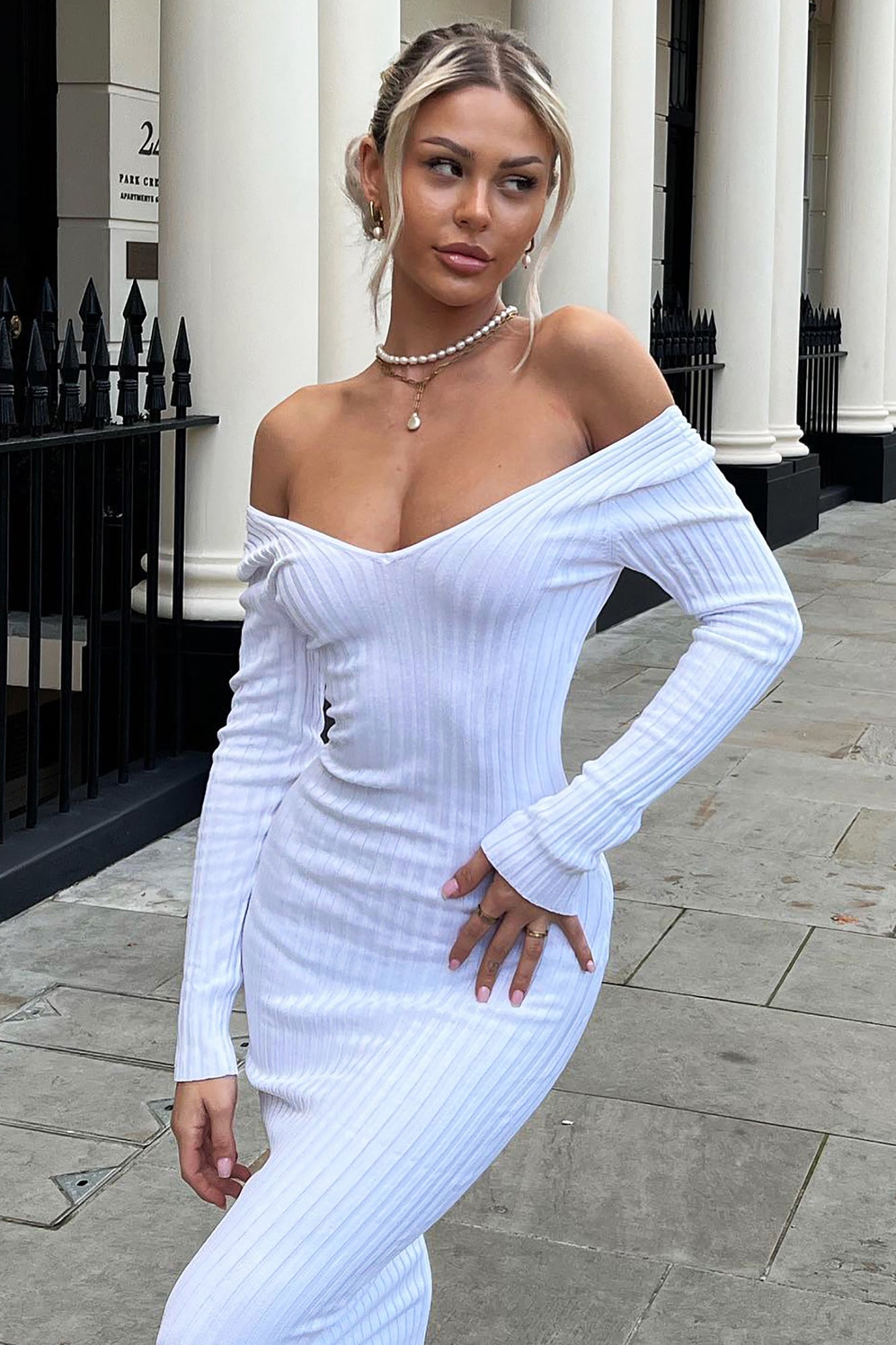 Kallan Knit Dress - White