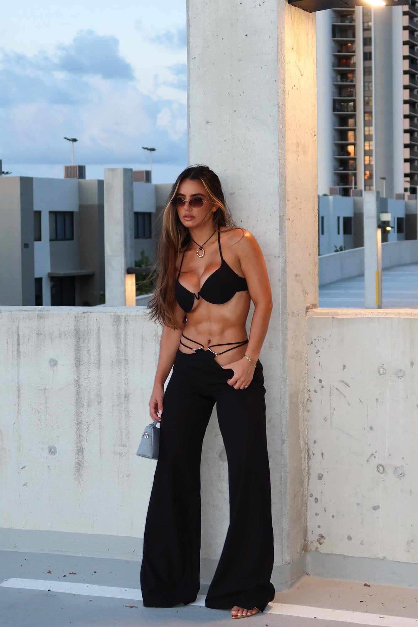 Keep It Low Key Pant Set - Black