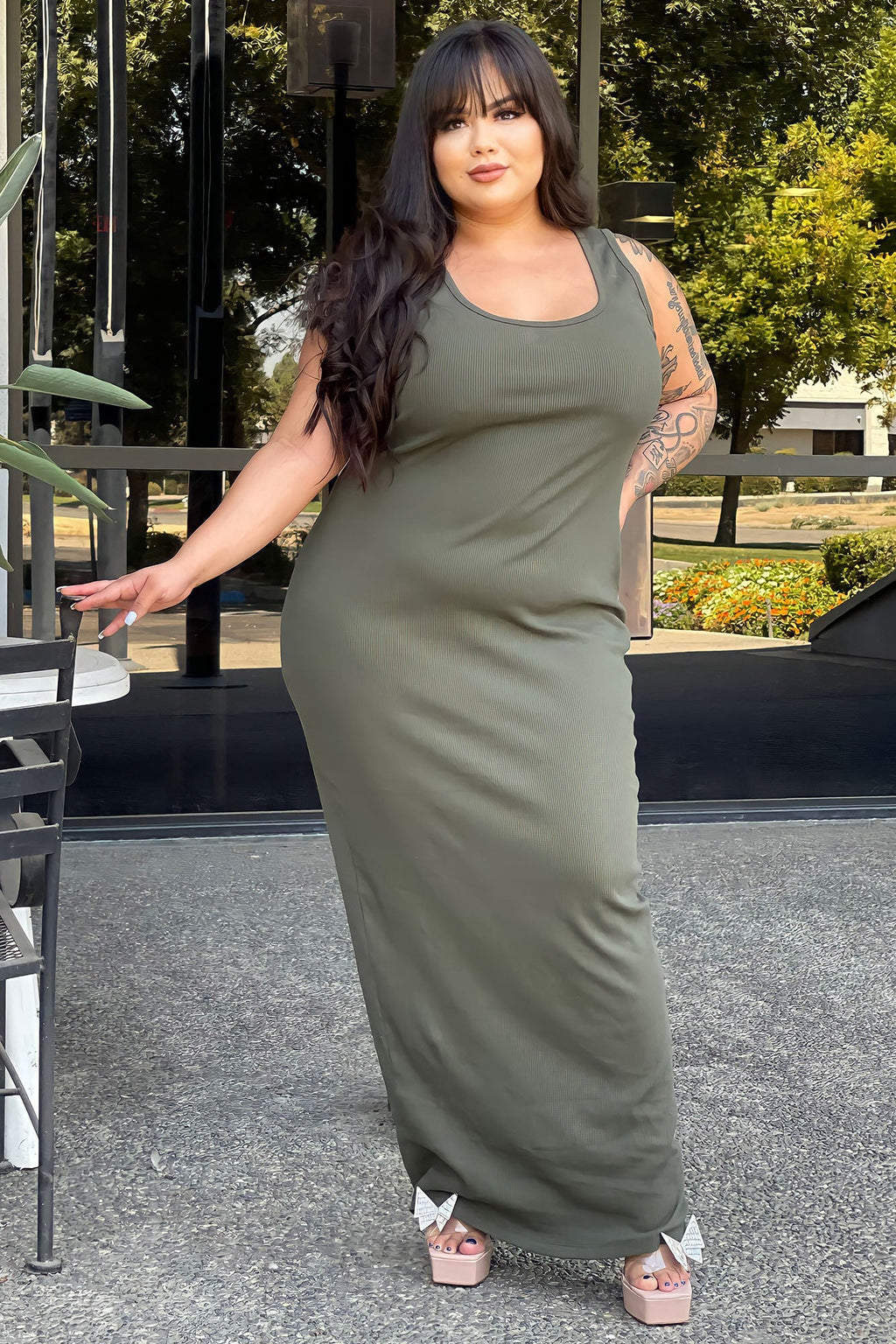 Mulberry Street Maxi Dress - Olive