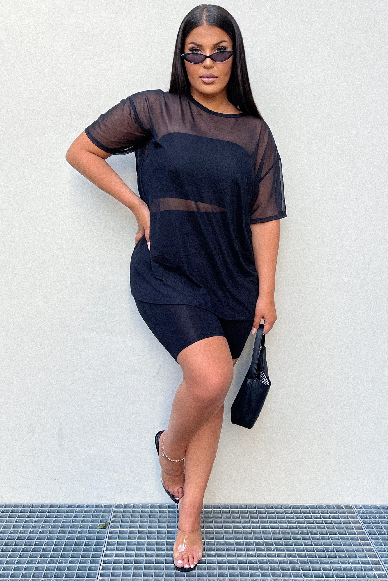 Nice And Clear 3 Piece Biker Short Set - Black