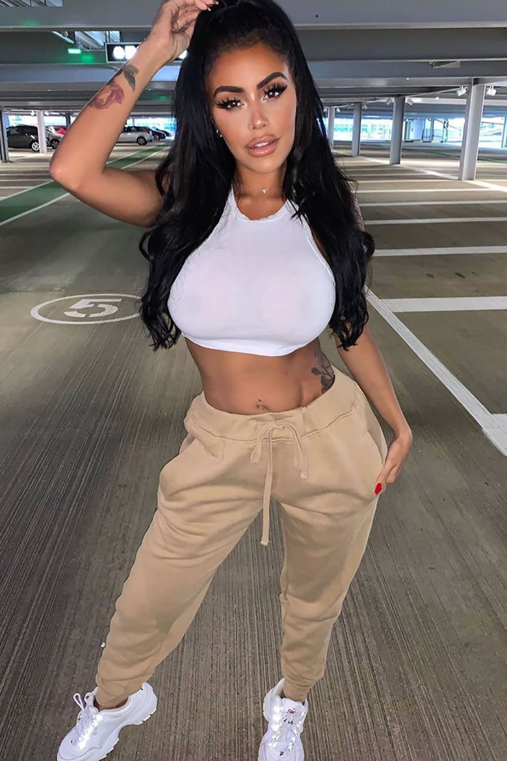 Stole Your Boyfriend's Oversized Jogger - Nude