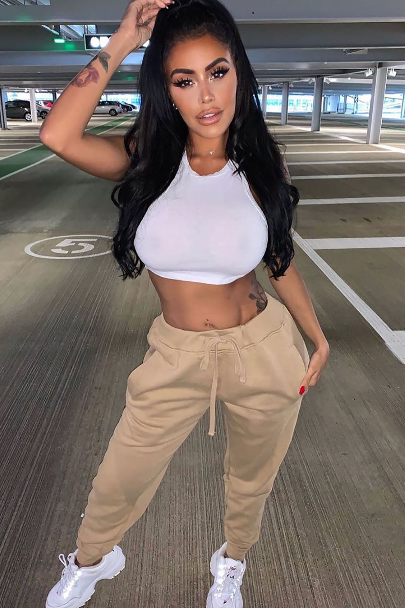 Stole Your Boyfriend's Oversized Jogger - Nude