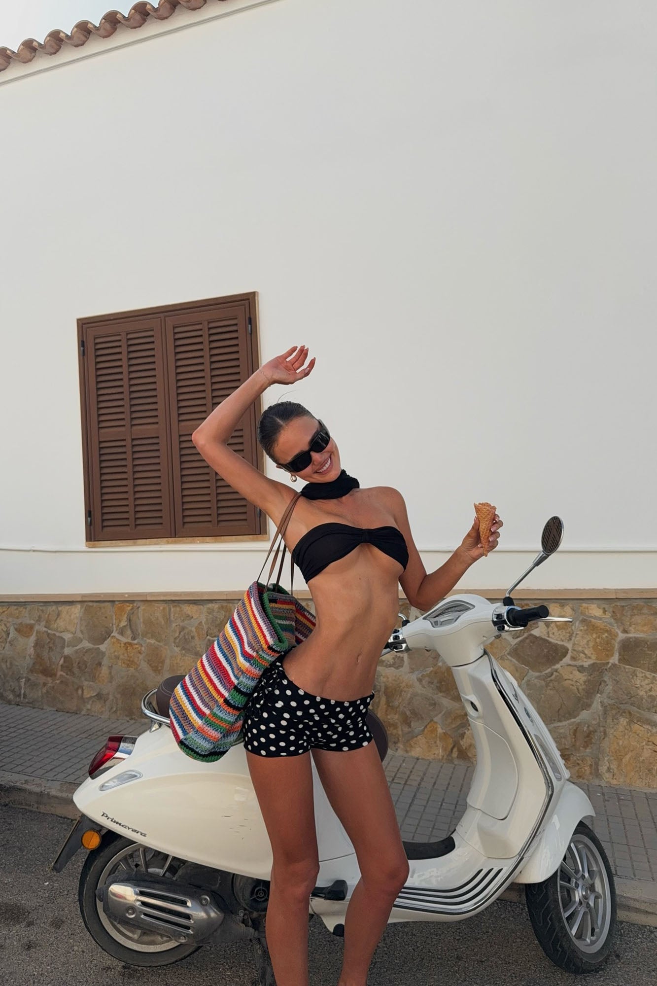 Taught You Well Ruffled Bloomer Short - Black/White