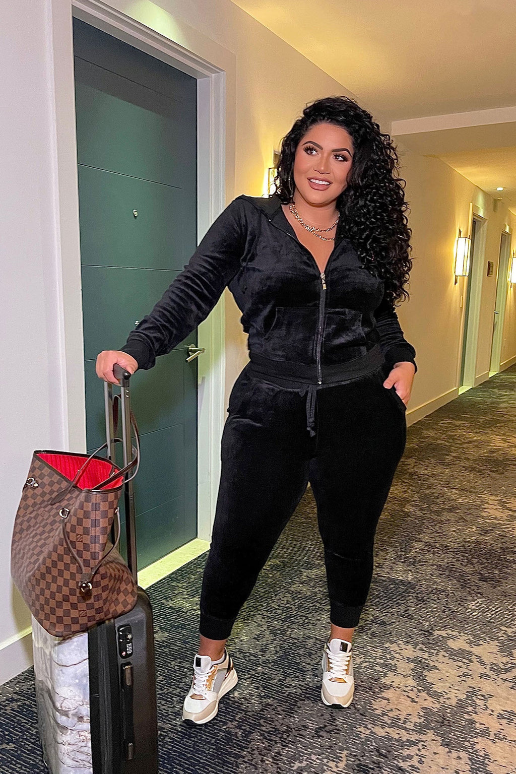 The Original Trendsetter Velour Set - Black